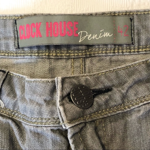 Clock House By C&A Gray Jeans Shorts SZ 32 Waist - Picture 6 of 11